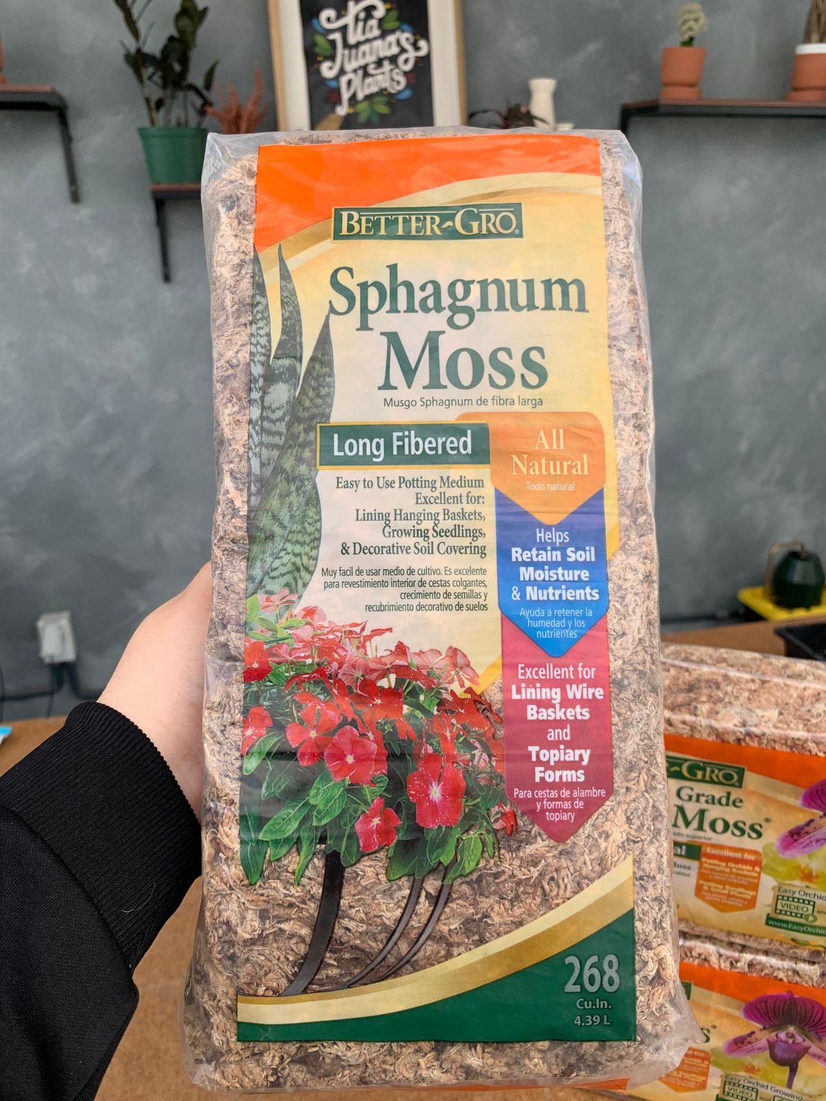 Musgo Sphagnum para plantas de interior Premium (Musgo Natural de Alta Calidad)